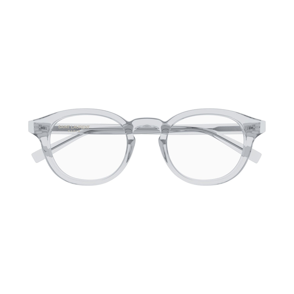 Translucent Frame Round Square Eyeglasses With Slim Temples