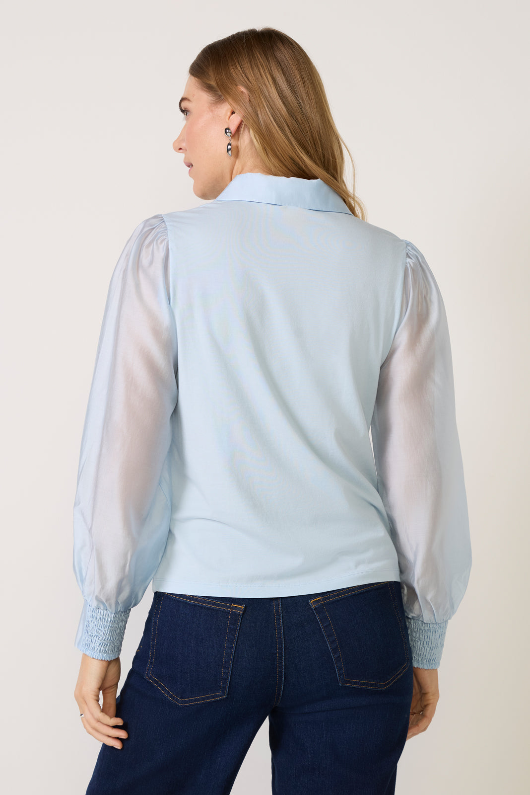 Women's Nelly Sheer Sleeve Top