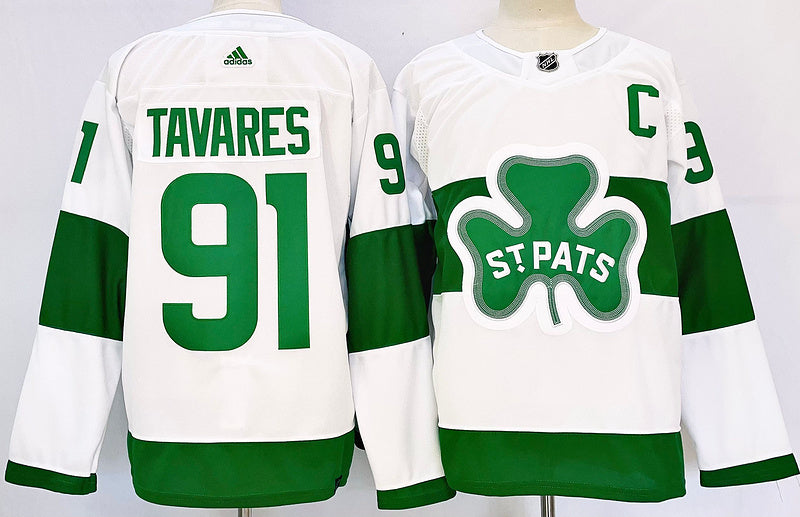 Men's Toronto Maple Leafs John Tavares #91 White jersey