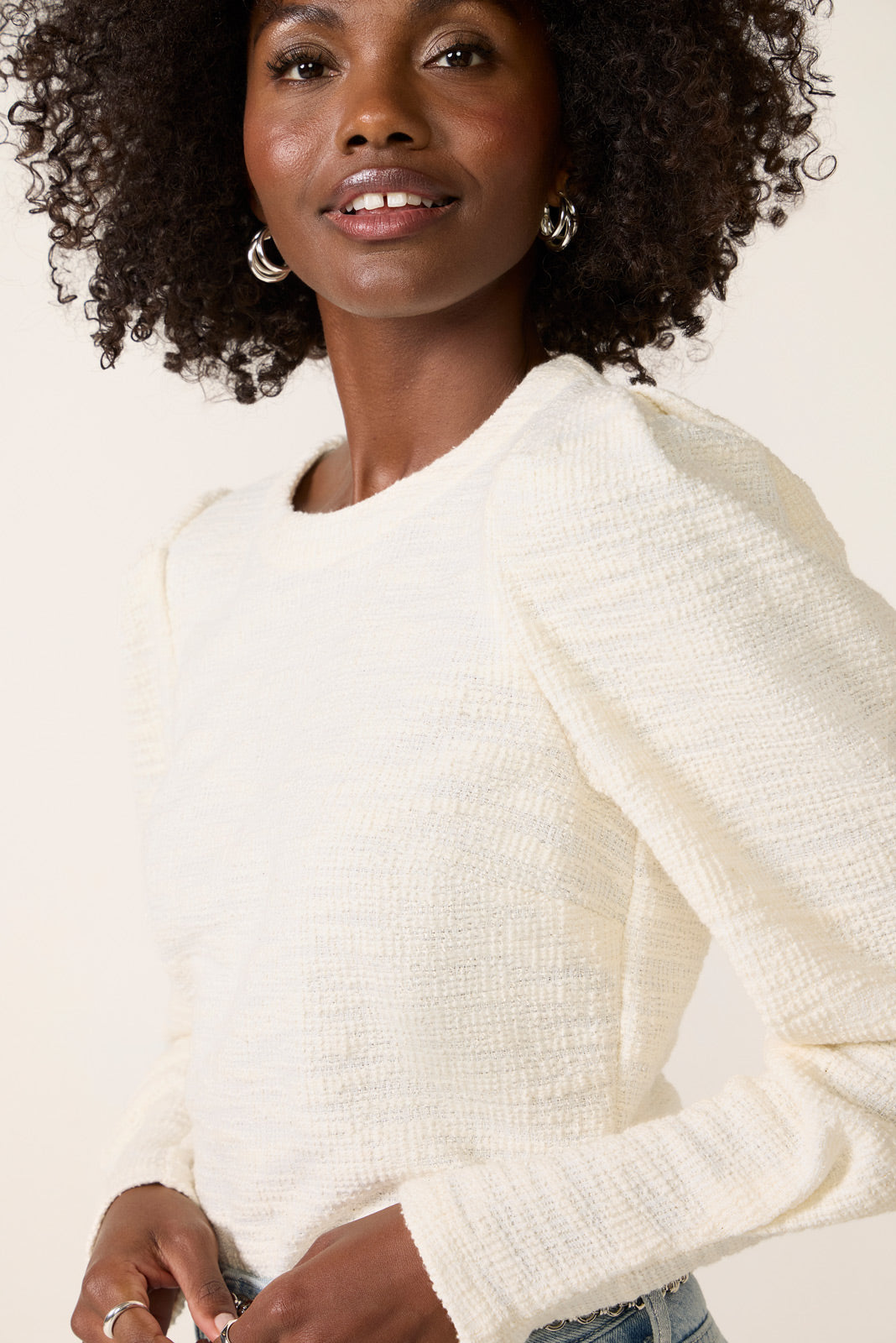 Women's Polly Knit Tweed Top