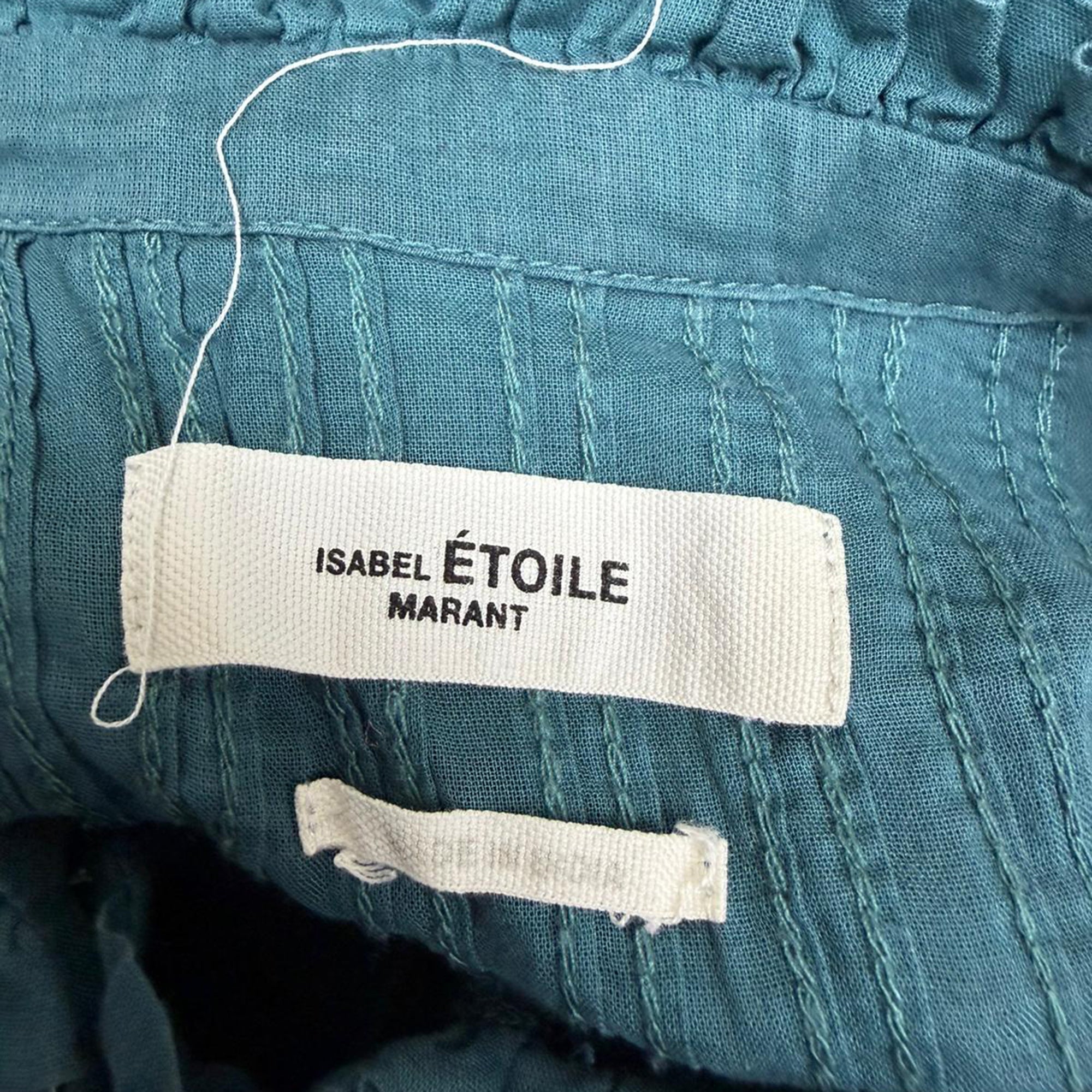 Isabel Marant Etoile Lanikaye Mini Dress in Teal Cotton