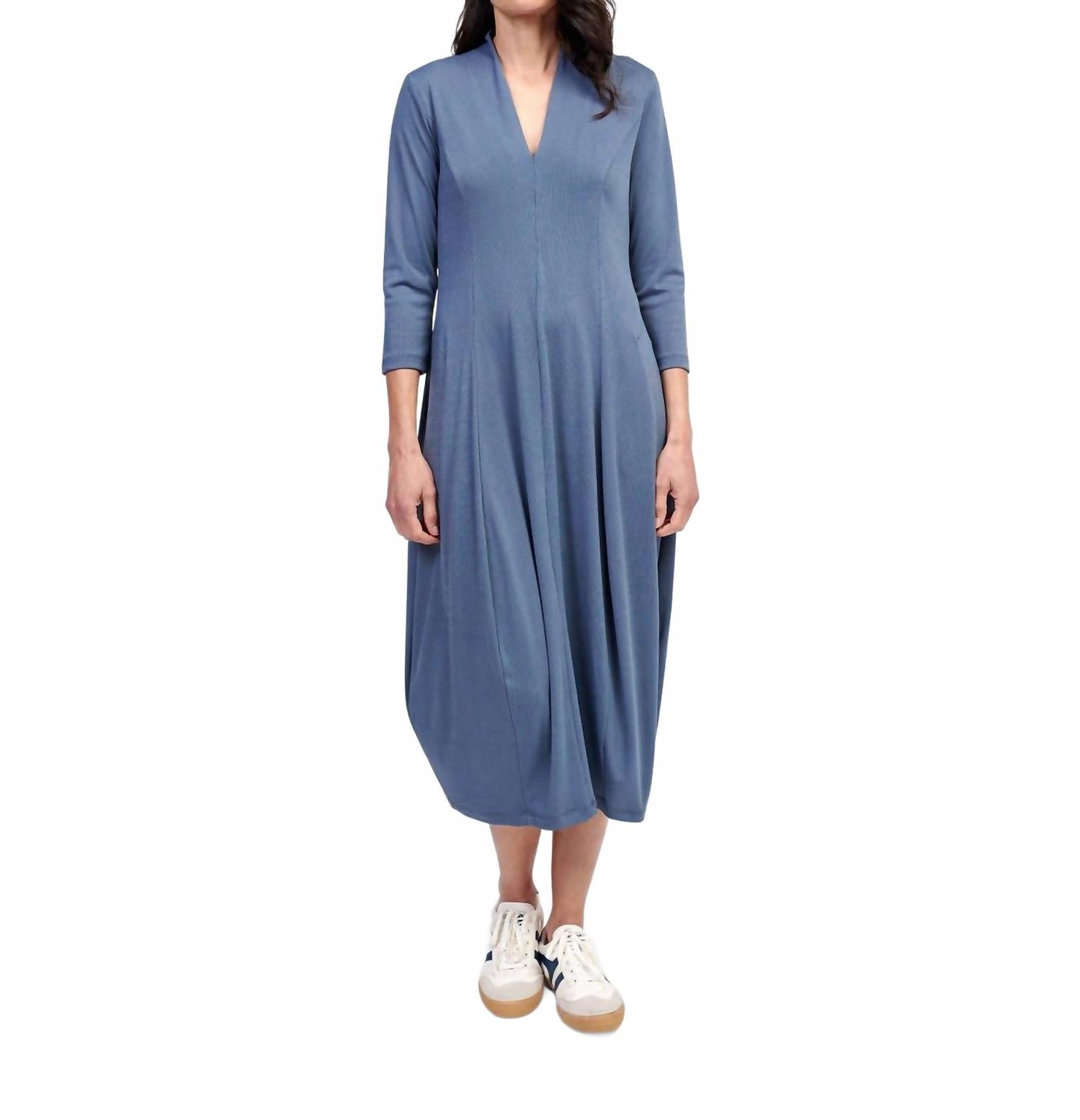 Essential Cocoon Dress In Blue Mist
