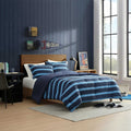 Nautica Keelson Stripe Blue King Comforter Set
