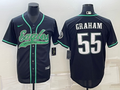 Men's Philadelphia Eagles Brandon Graham #55 Black Game Jersey1 Joint Edition