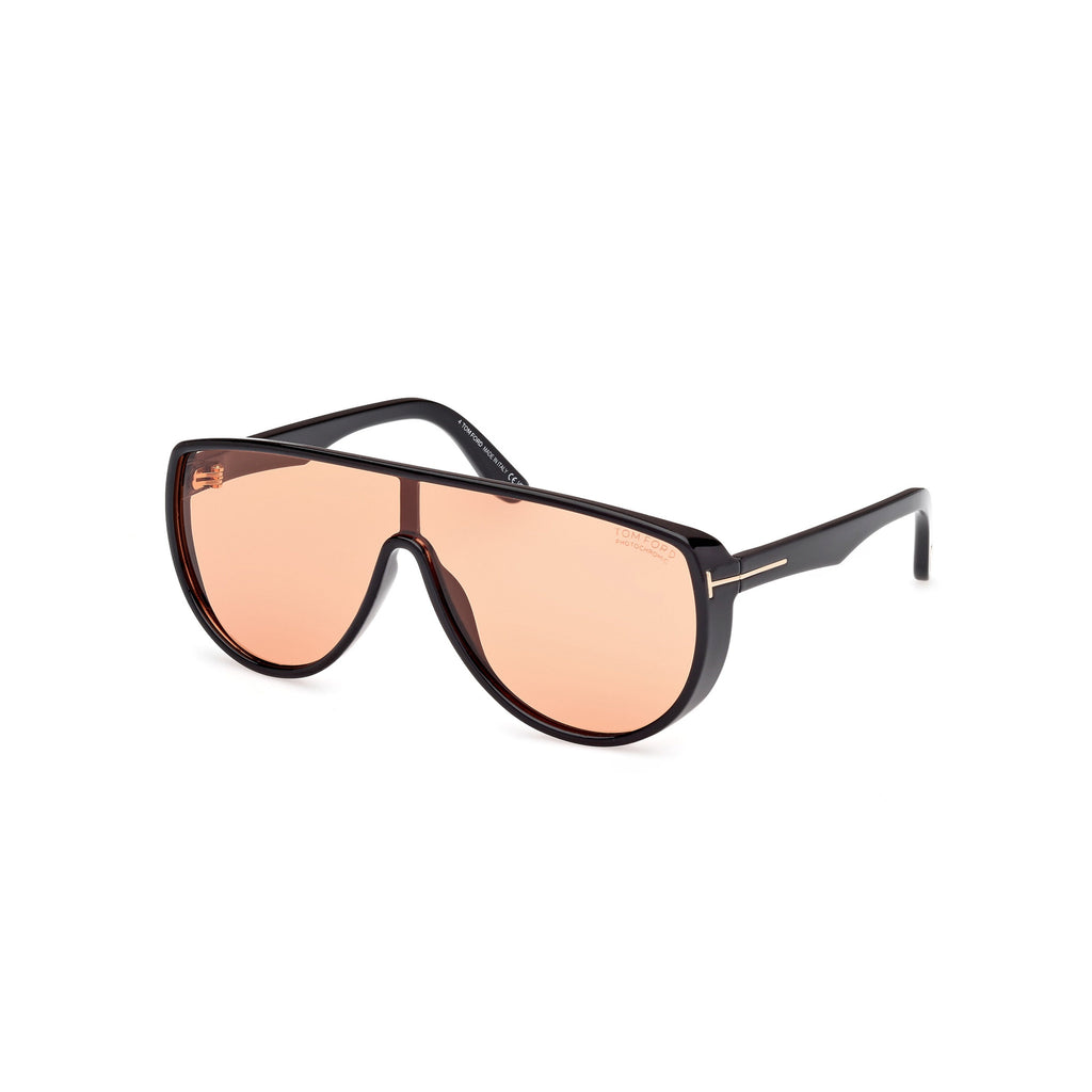 Aviator Sunglasses With Amber Tinted Lenses And Gold Accents