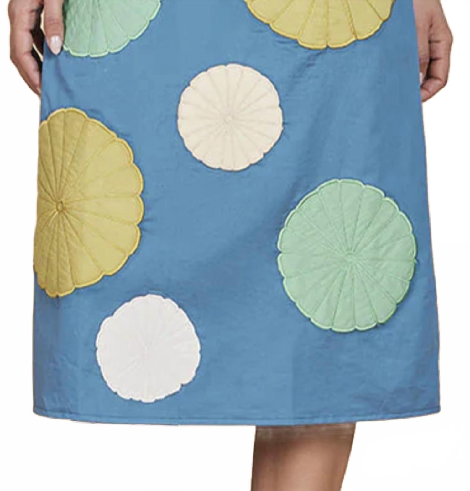 Mosaic Embroidery Waller Dress In Multi
