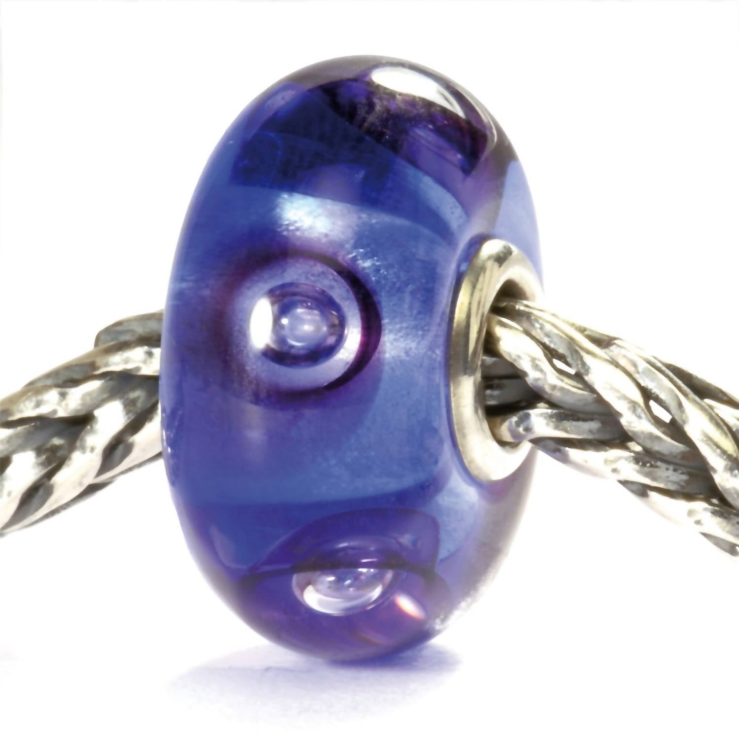 Women's Bubbles Glass Bead Charm In Blue