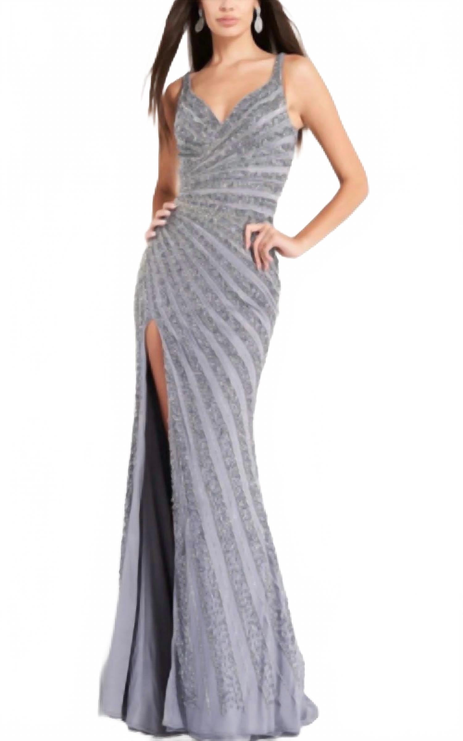 Beaded Tank Dress In Smoke