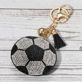 Bling Soccer Tassel Keychain