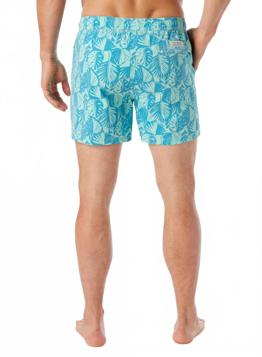 Bungalow Swim Trunks In Two Tone Palms