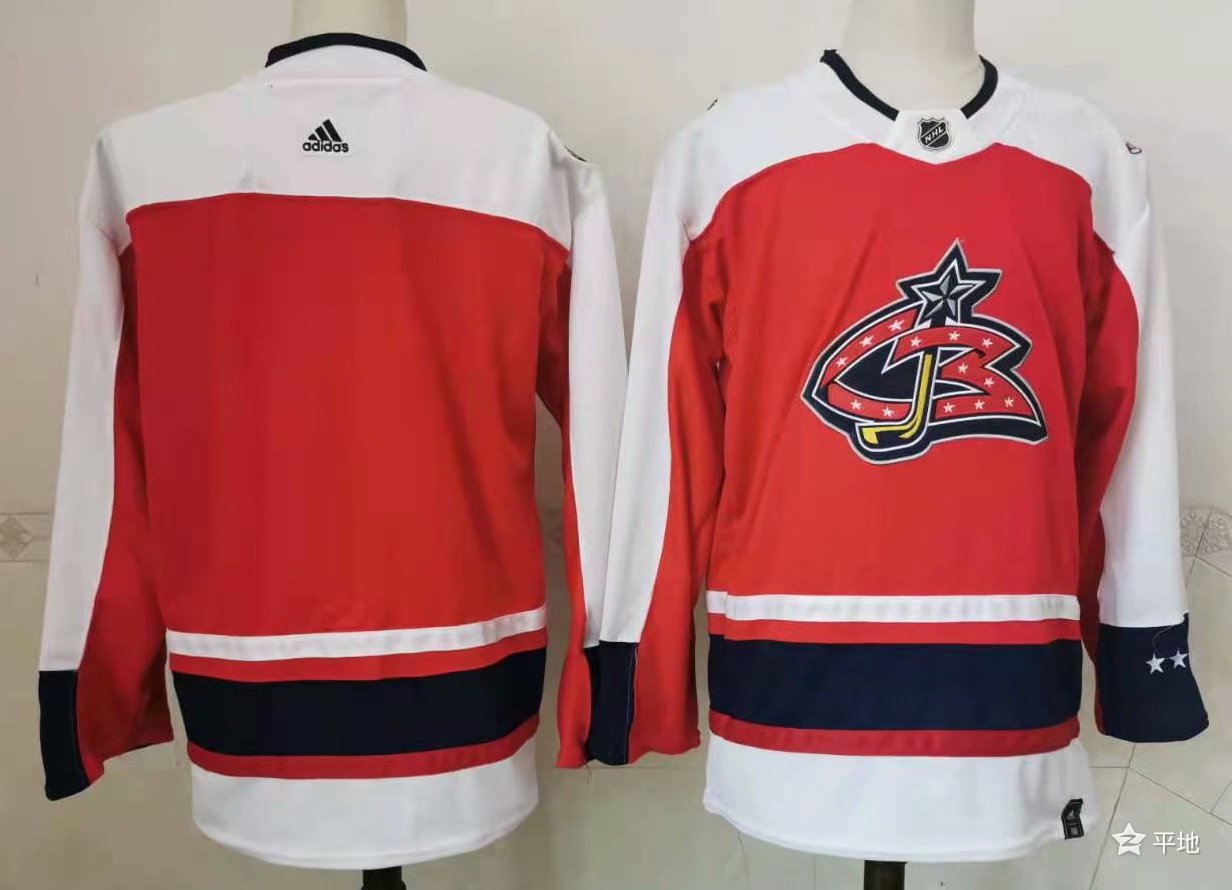 Men's Columbus Blue Jackets Red Blank jersey