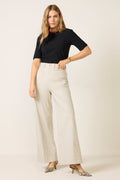 Women's Stretch Twill Patch Pocket Wide Leg Pants