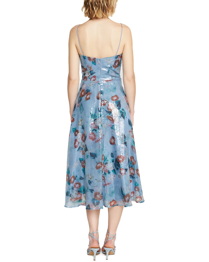 Theia Paisley Bow Drape Dress