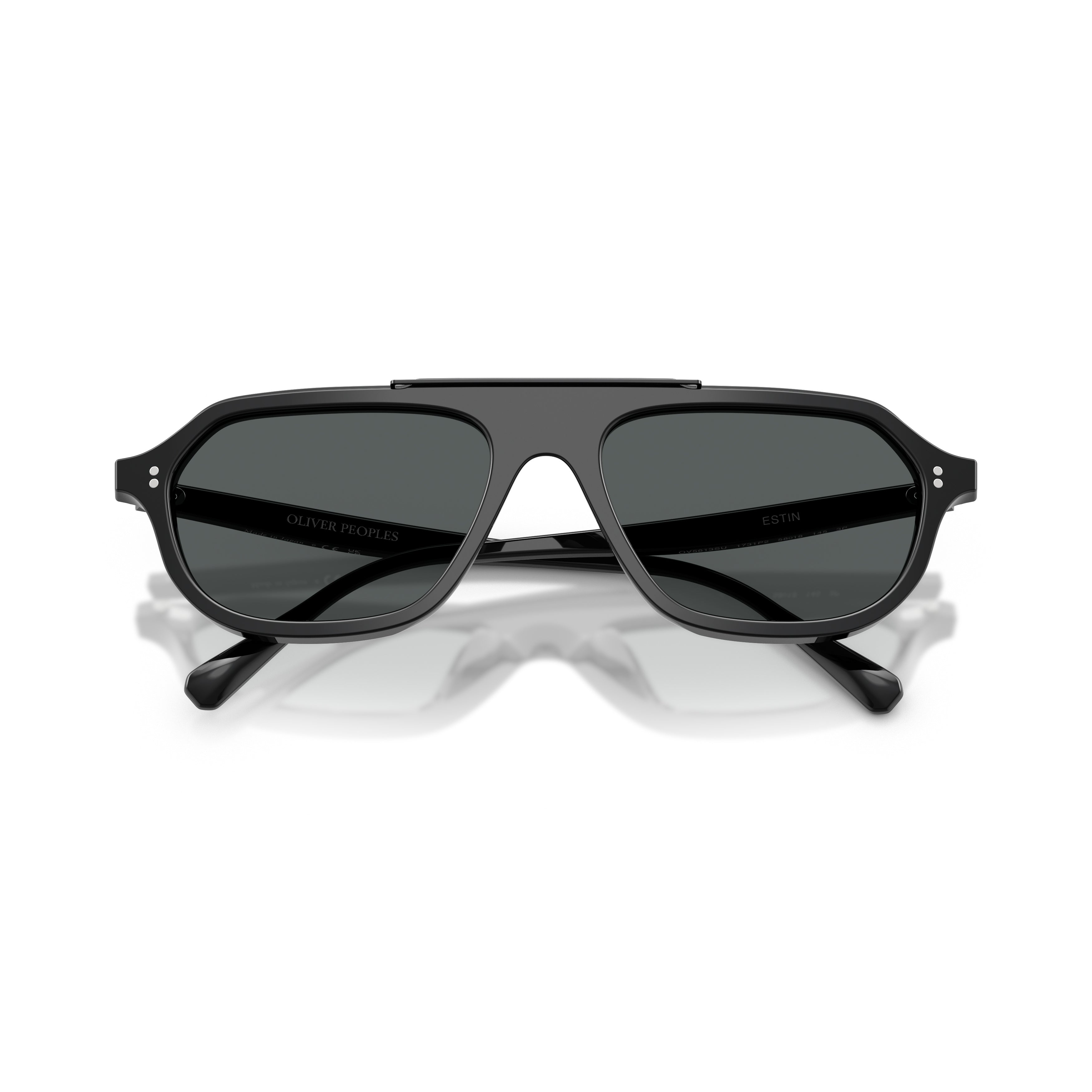 0Ov5613Su Bold Geometric Frame Sunglasses with Double Bridge Design