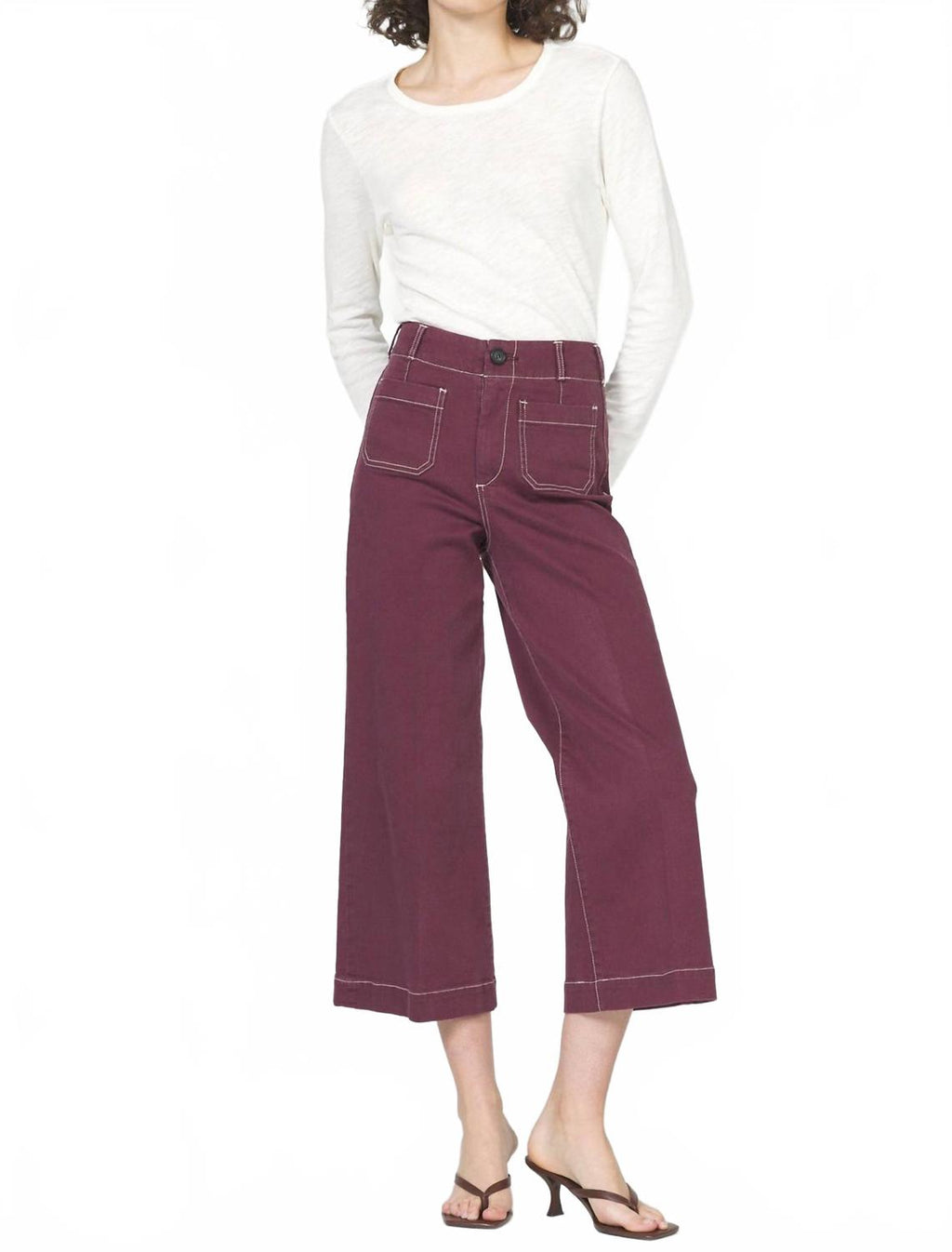 Audrey High Rise Crop Jean In Fig