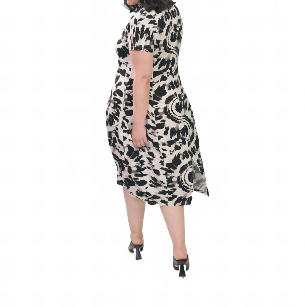 Jane Cocoon Midi Dress In Tie Dye