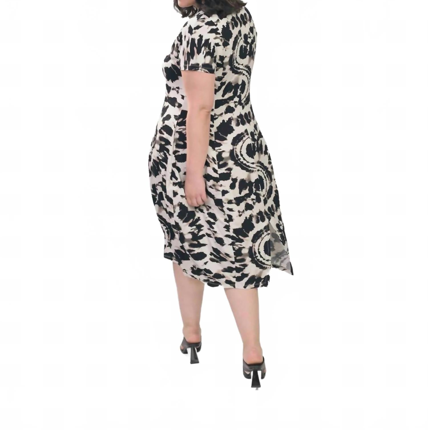 Jane Cocoon Midi Dress In Tie Dye