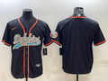 Men's Miami Dolphins Black Blank Jersey1