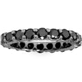 2 CT Black Diamond Eternity Ring 10K Black Gold Size Selectable