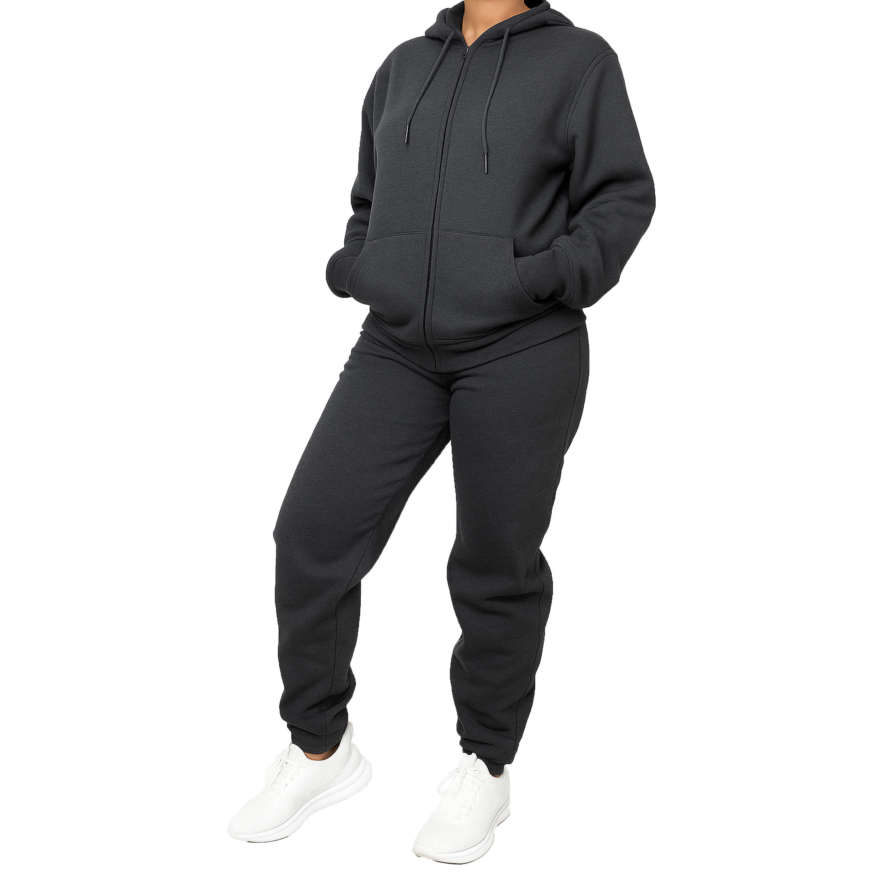 Blu Rock Women's Loose Fit  Full-Zip Hoodie and Jogger Sweatpants Matching, 2-Piece Set