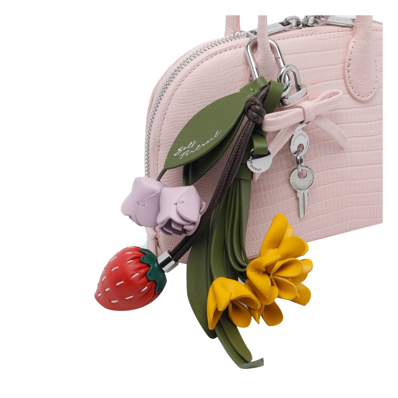 Self Portrait Women Embossed Leather Mini Bag