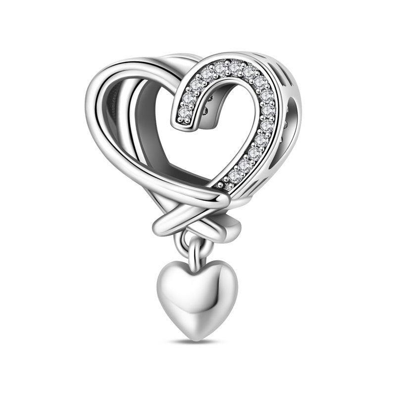 Eternal Heart Knot Dangle Charm