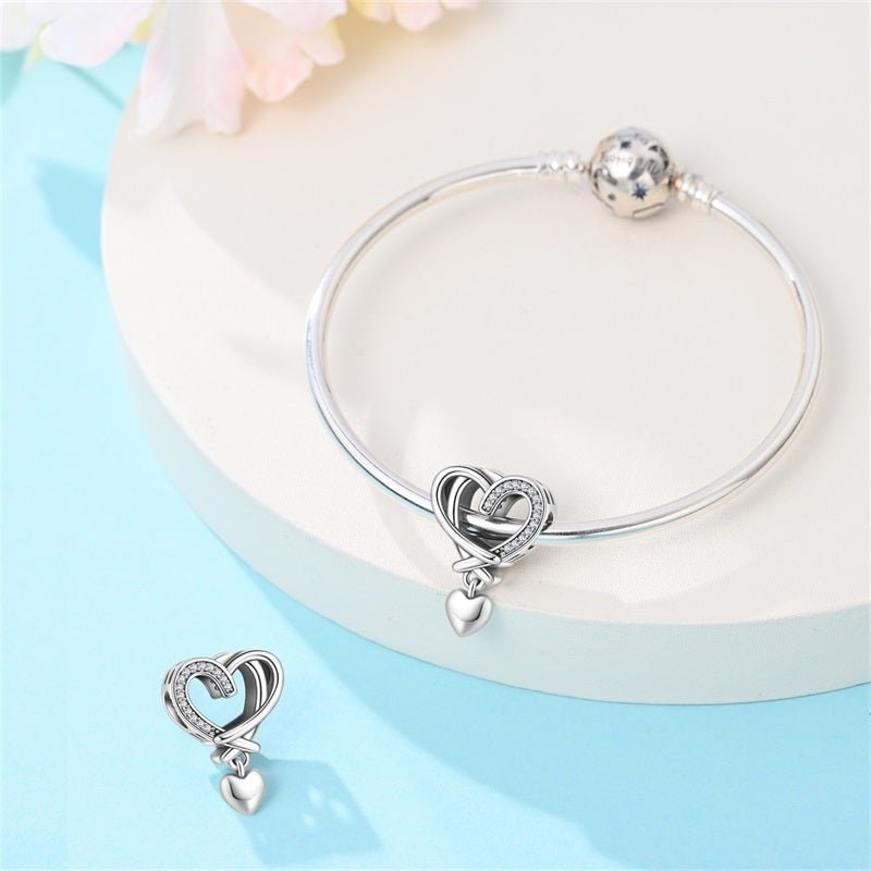 Eternal Heart Knot Dangle Charm
