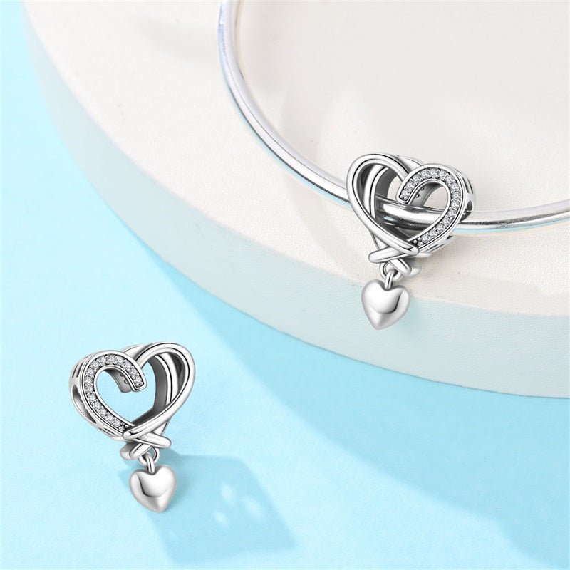 Eternal Heart Knot Dangle Charm