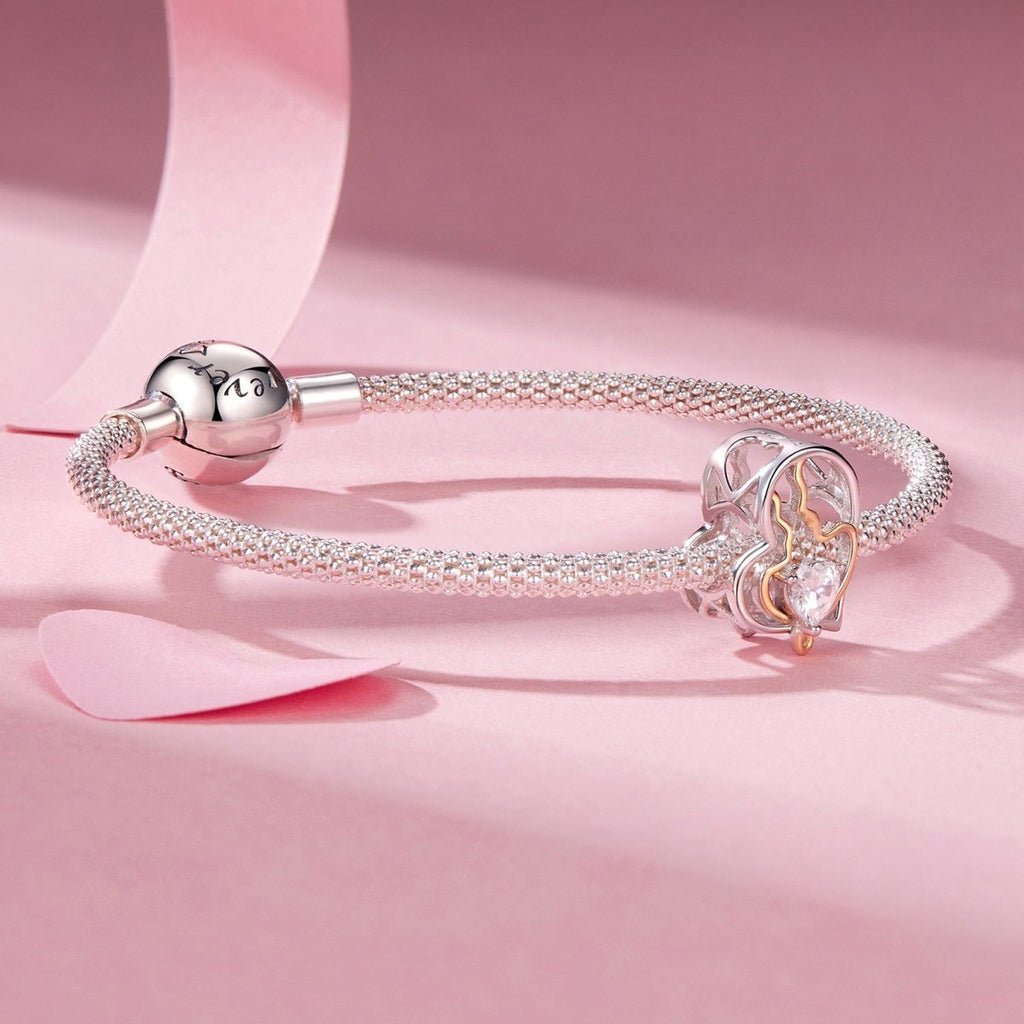 Eternal Soulmates Silhouette Heart Charm