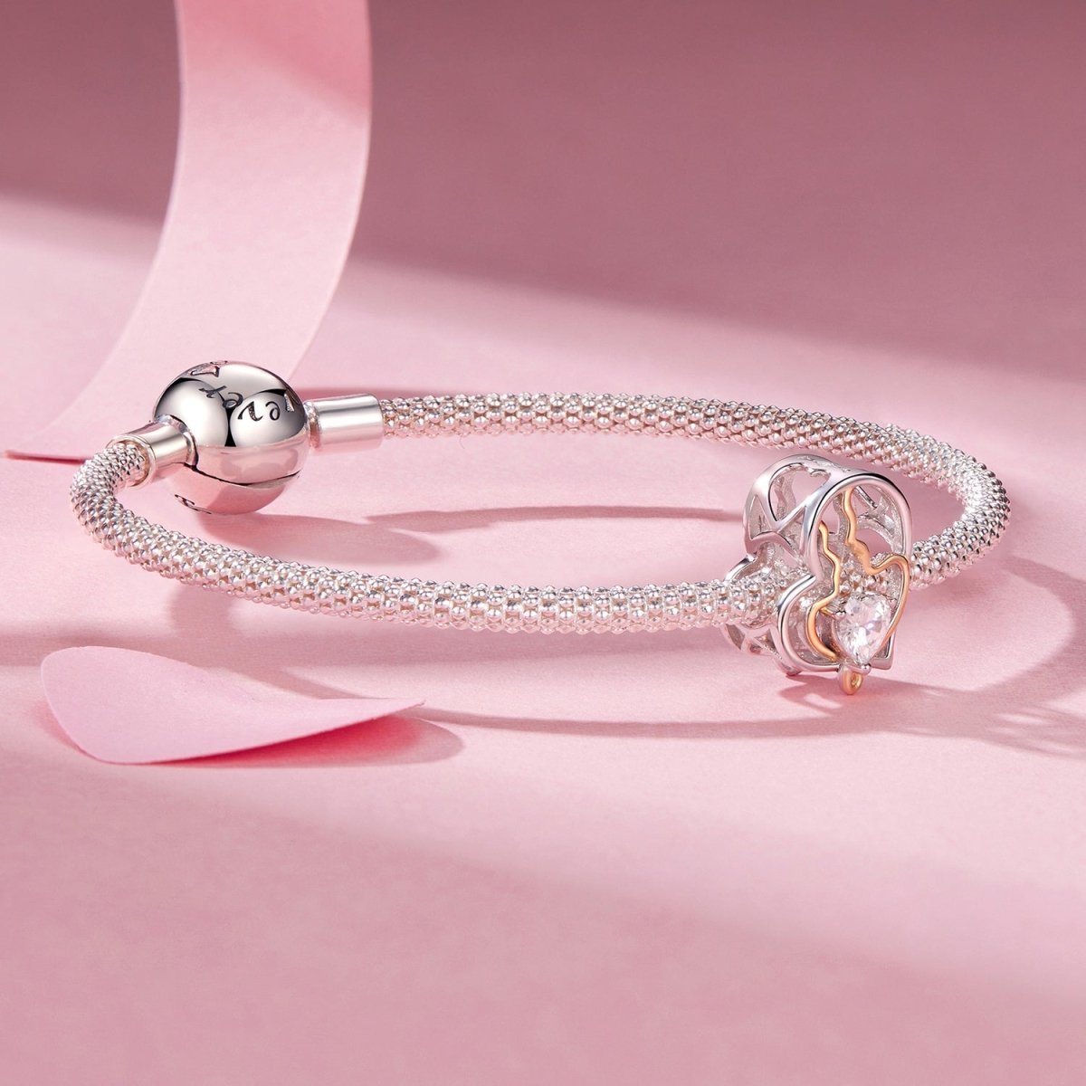 Eternal Soulmates Silhouette Heart Charm