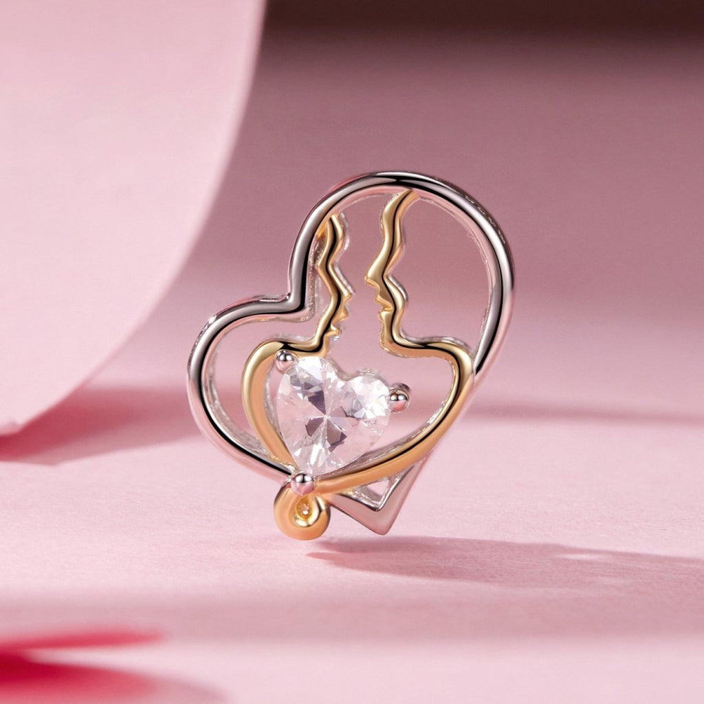 Eternal Soulmates Silhouette Heart Charm