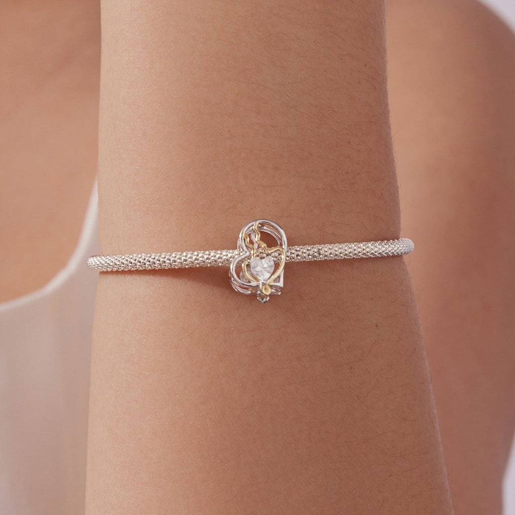 Eternal Soulmates Silhouette Heart Charm