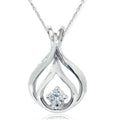 1/10ct Solitaire Diamond Pendant 14K White Gold
