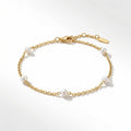 Max Anklet 9.5"18k Yellow Gold Plated 5mm Freshwater Pearls Lobster Clasp