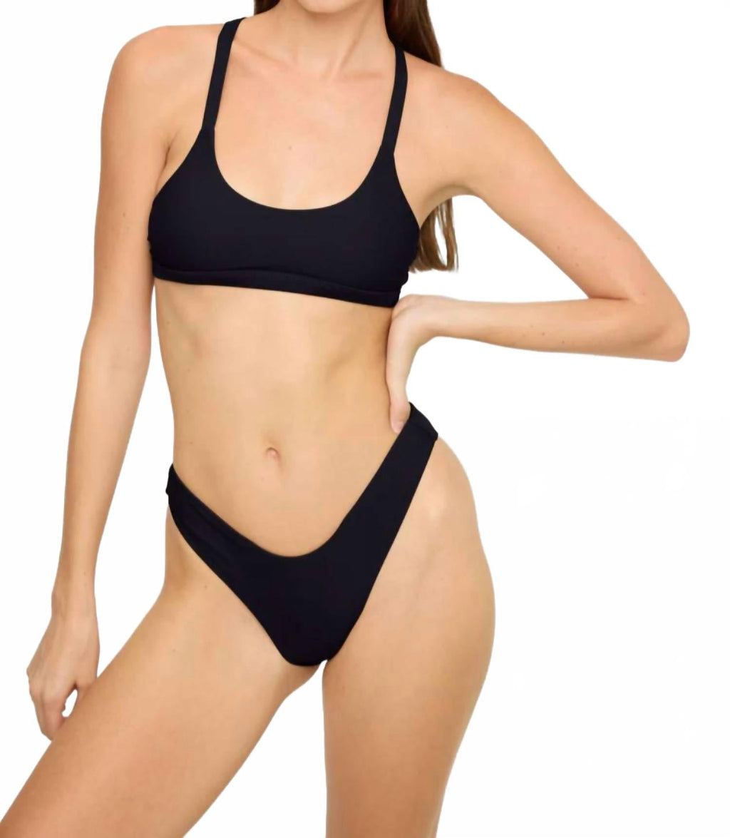Tropezina Bikini Bottom In Noir Black