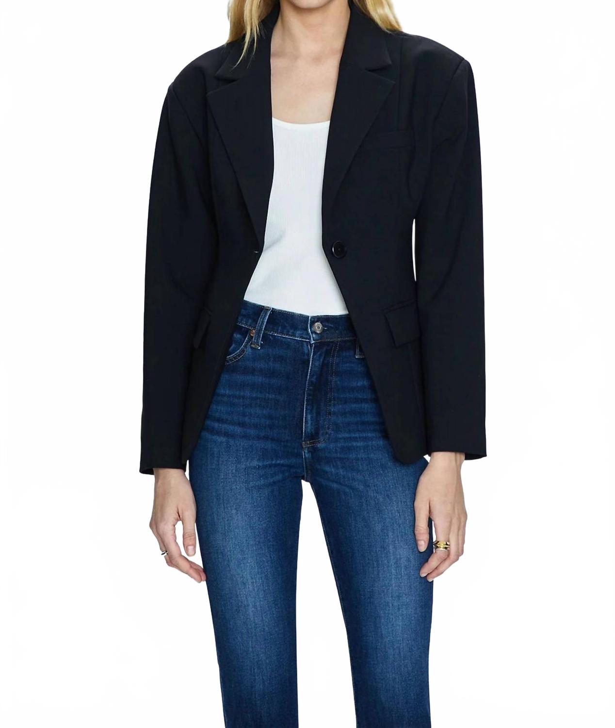 Stassi Cropped Blazer In Black