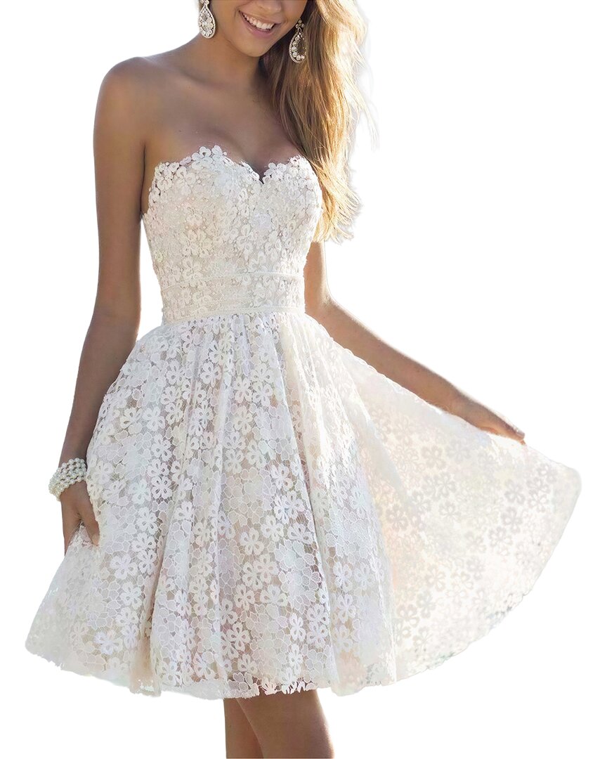 Silvia Rufino White Solid Mini Dress