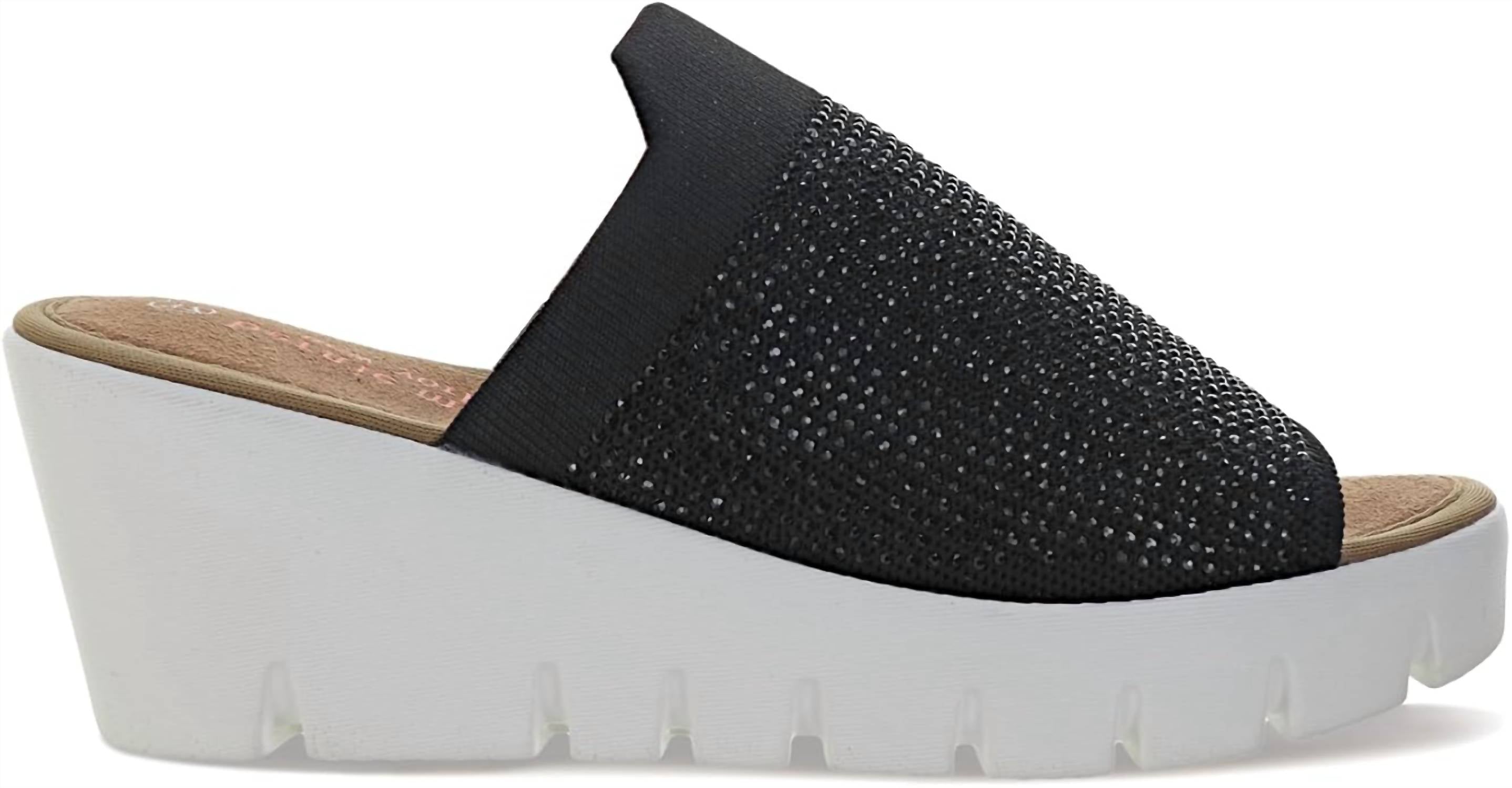Women's Venti Crystals Wedge Sandals In Black