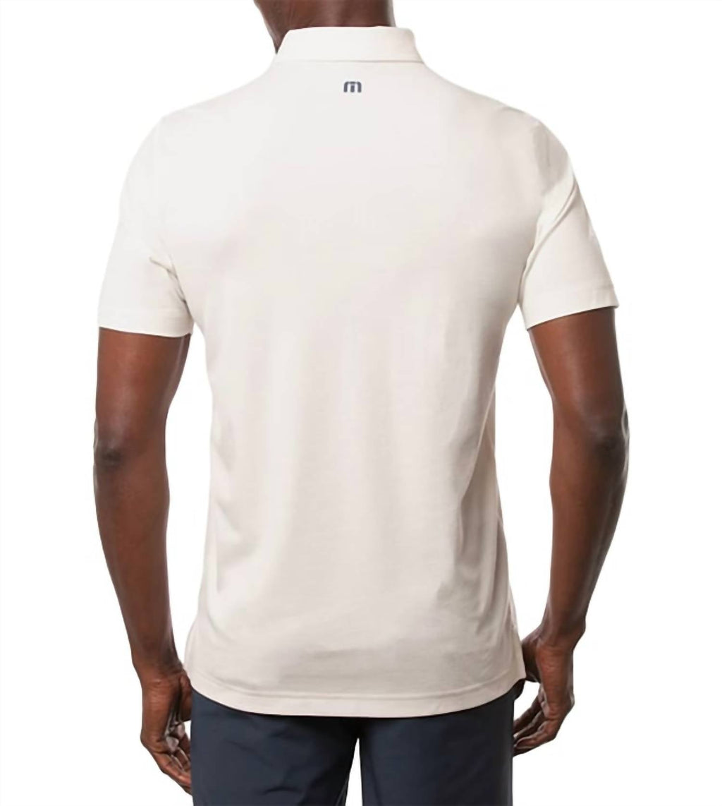 Counting Cards Striped Classic Fit Polo T-Shirt In Gardenia