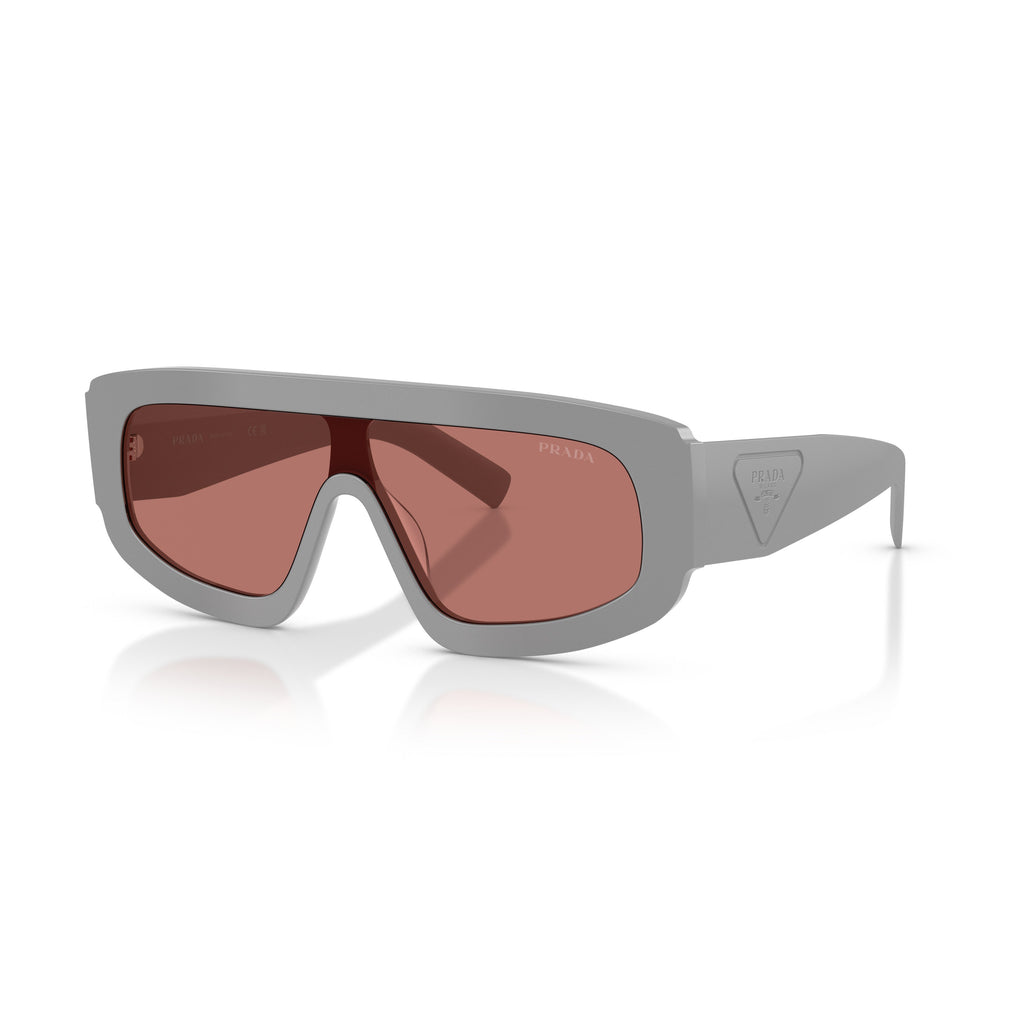 Oversized Rectangular Frame Sunglasses With Triangular Logo Detail