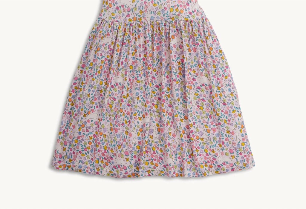 Girls' Flutter Sleeve Dress In Bunny Blossom