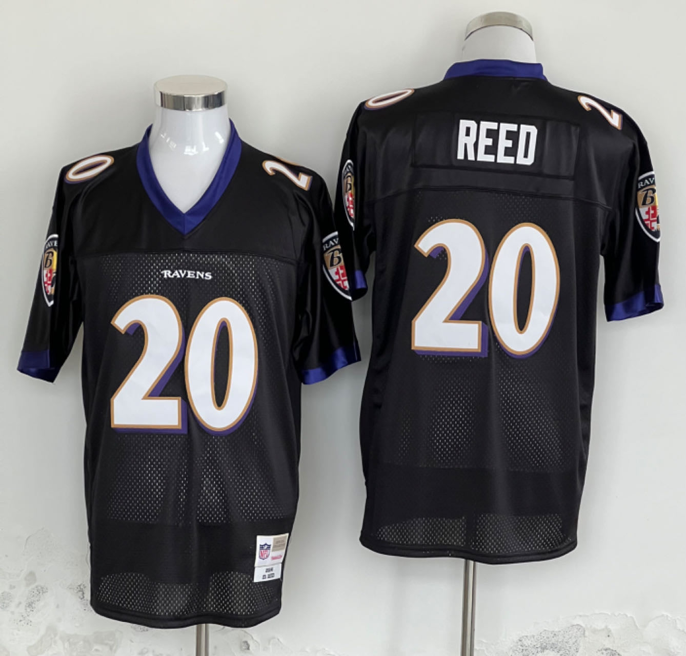 Men's Baltimore Ravens Ed Reed Mitchell & Ness Black Legacy Replica Player jersey