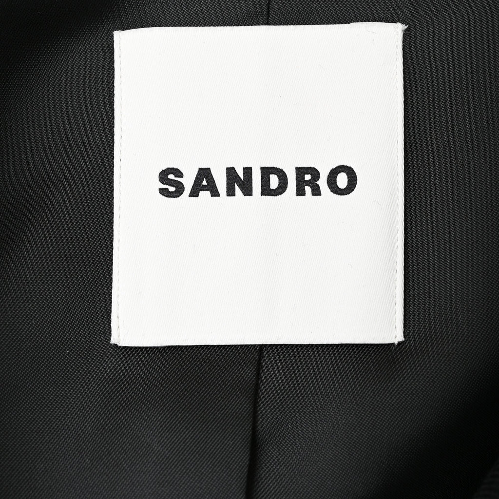 Sandro Paris Zip-Up Jacket in Black Polyester