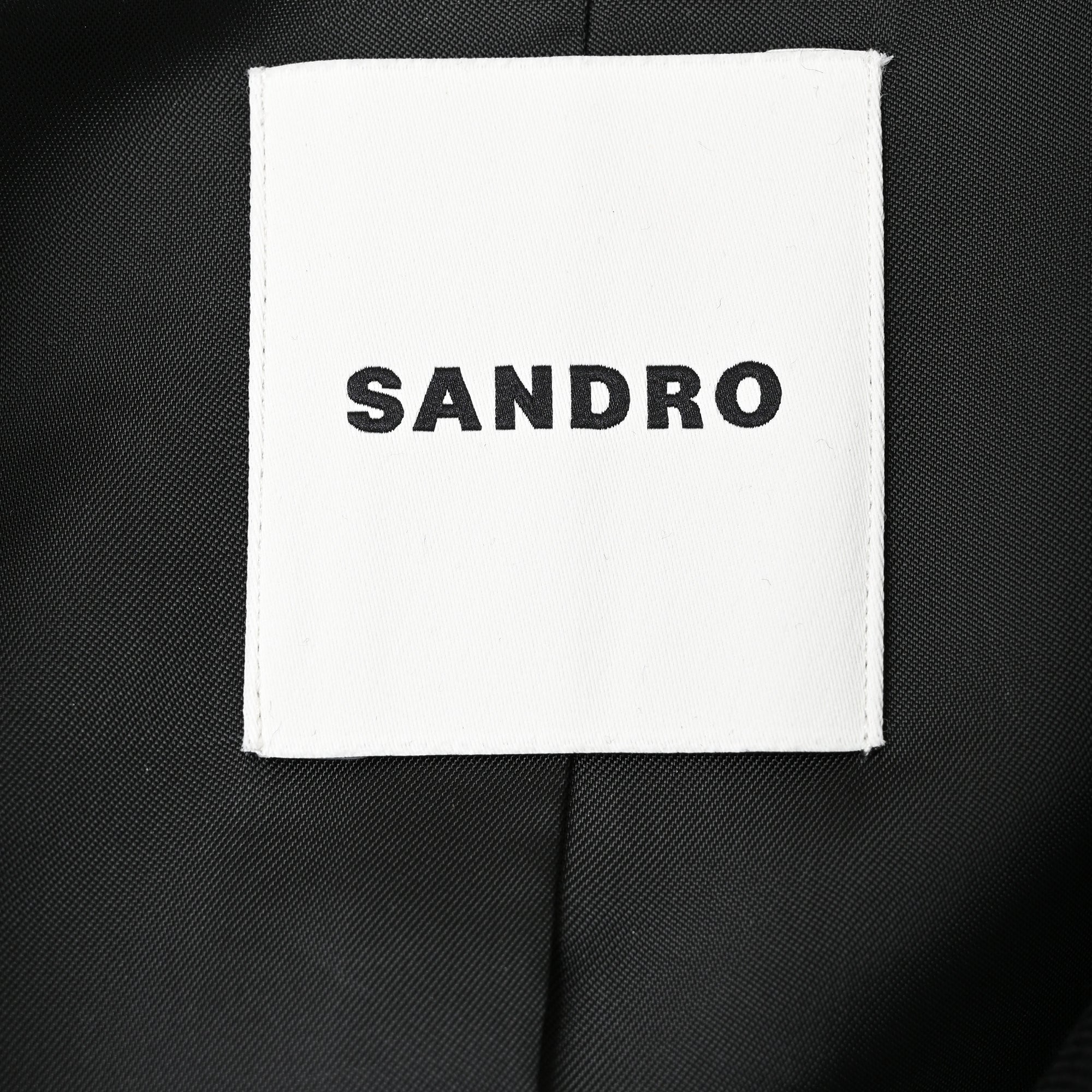 Sandro Paris Zip-Up Jacket in Black Polyester