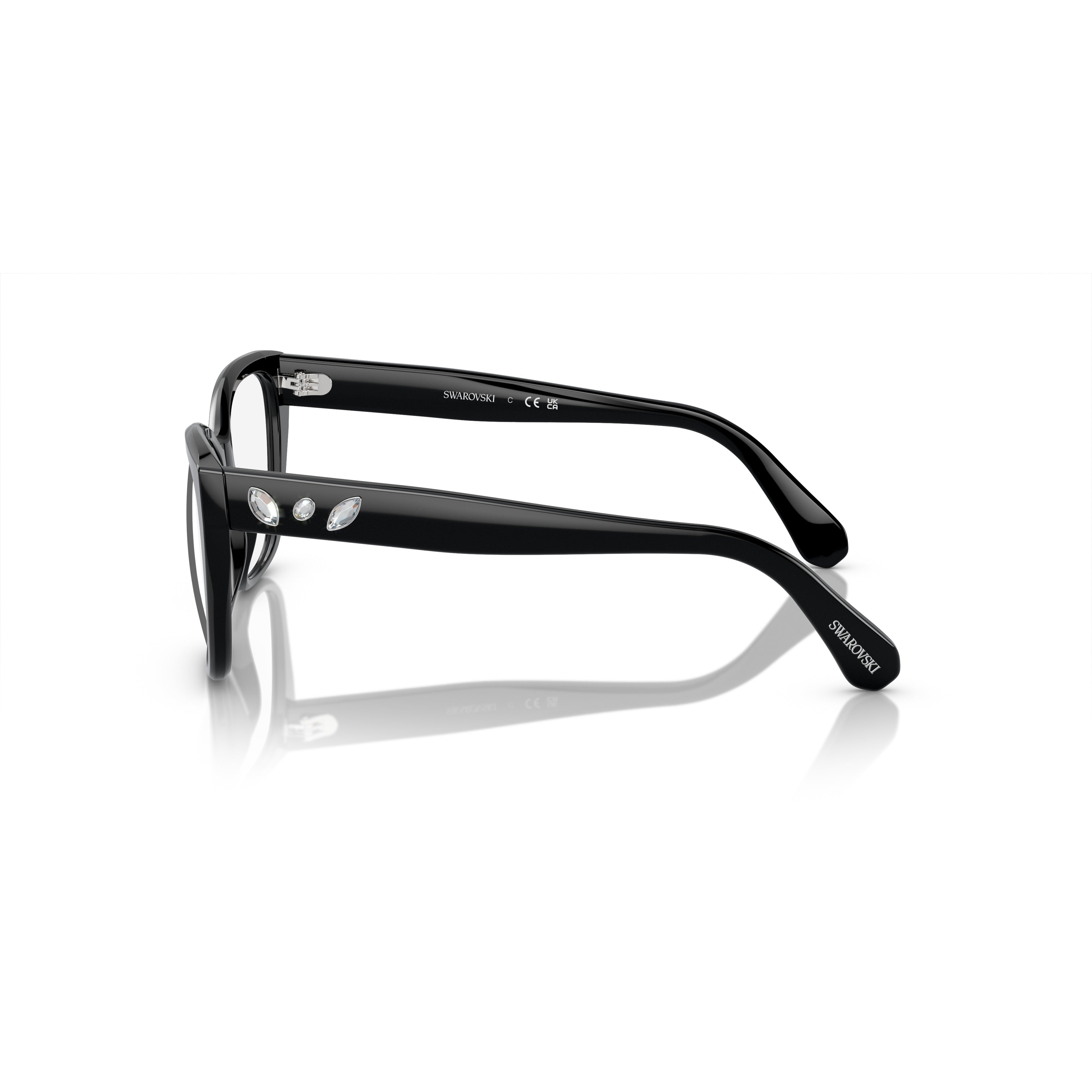 0Sk2008 Oversized Square Frame Eyeglasses with Crystal Embellishments