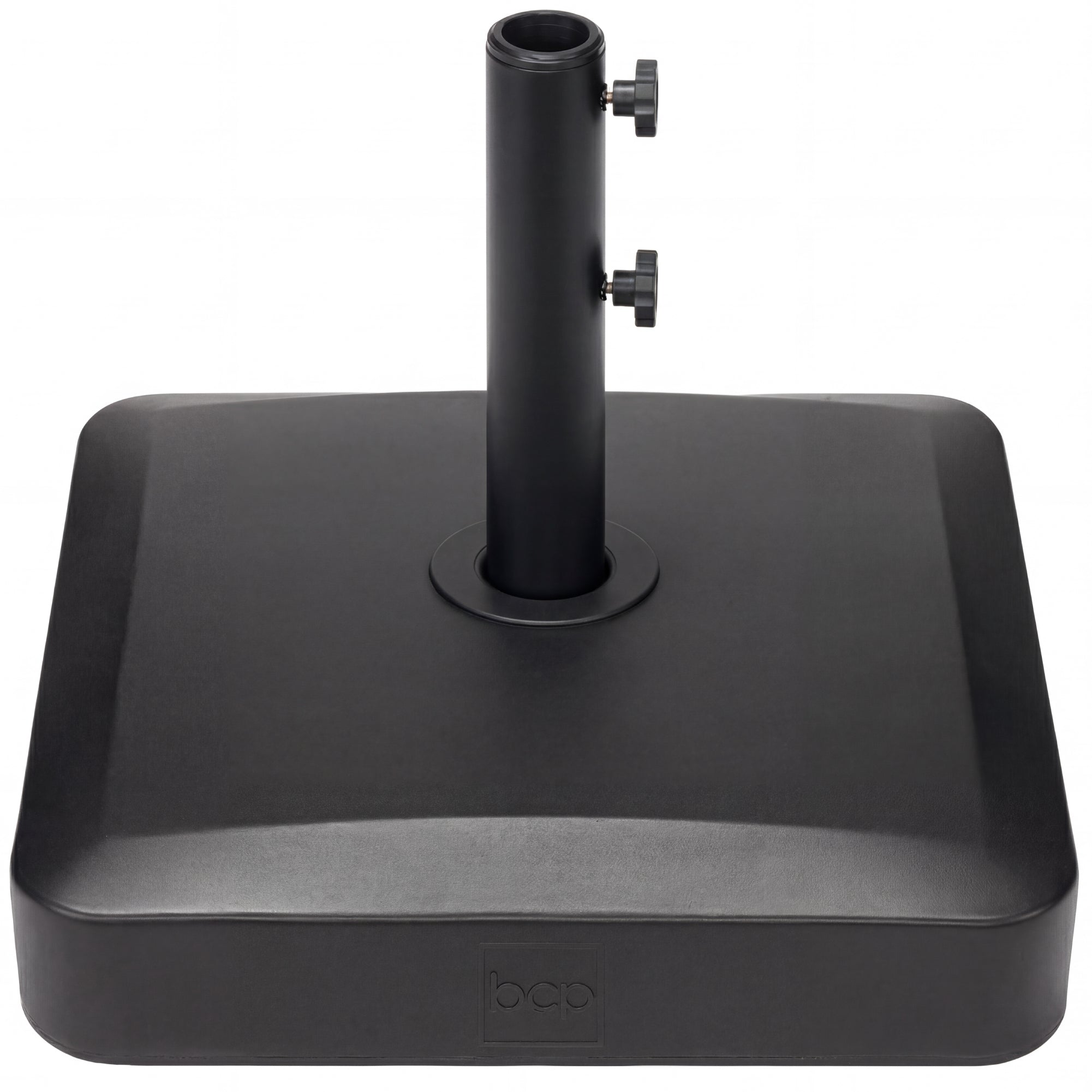 Best Choice Products Fillable Plastic Patio Umbrella Base Stand, Pole Holder w/ Adjustment Knob, Asscher Design - Black