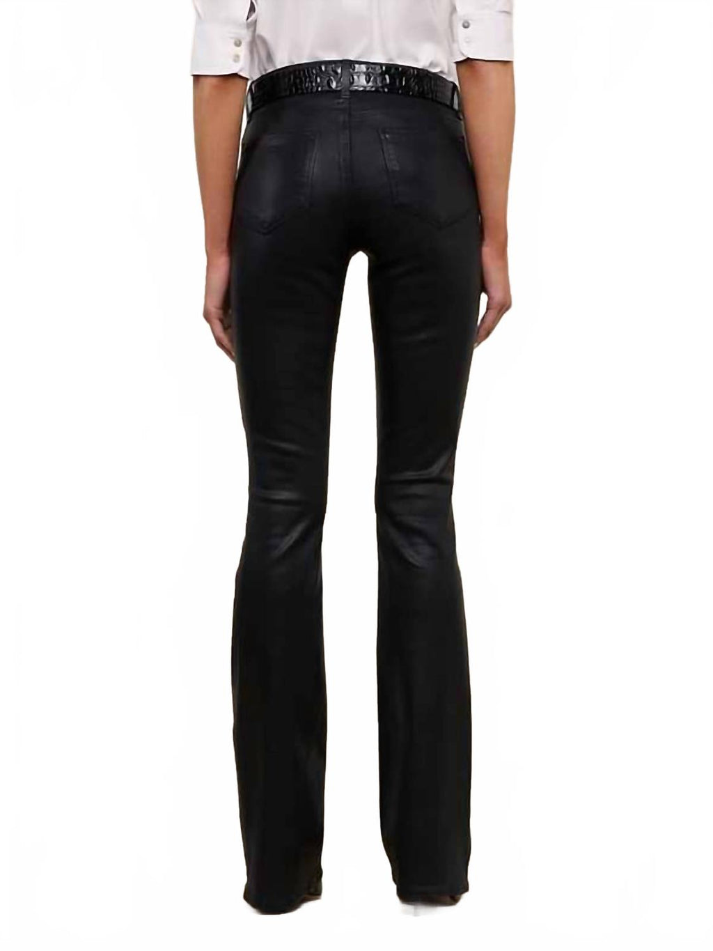 Selma Sleek Baby Bootcut Jean In Noir Coated