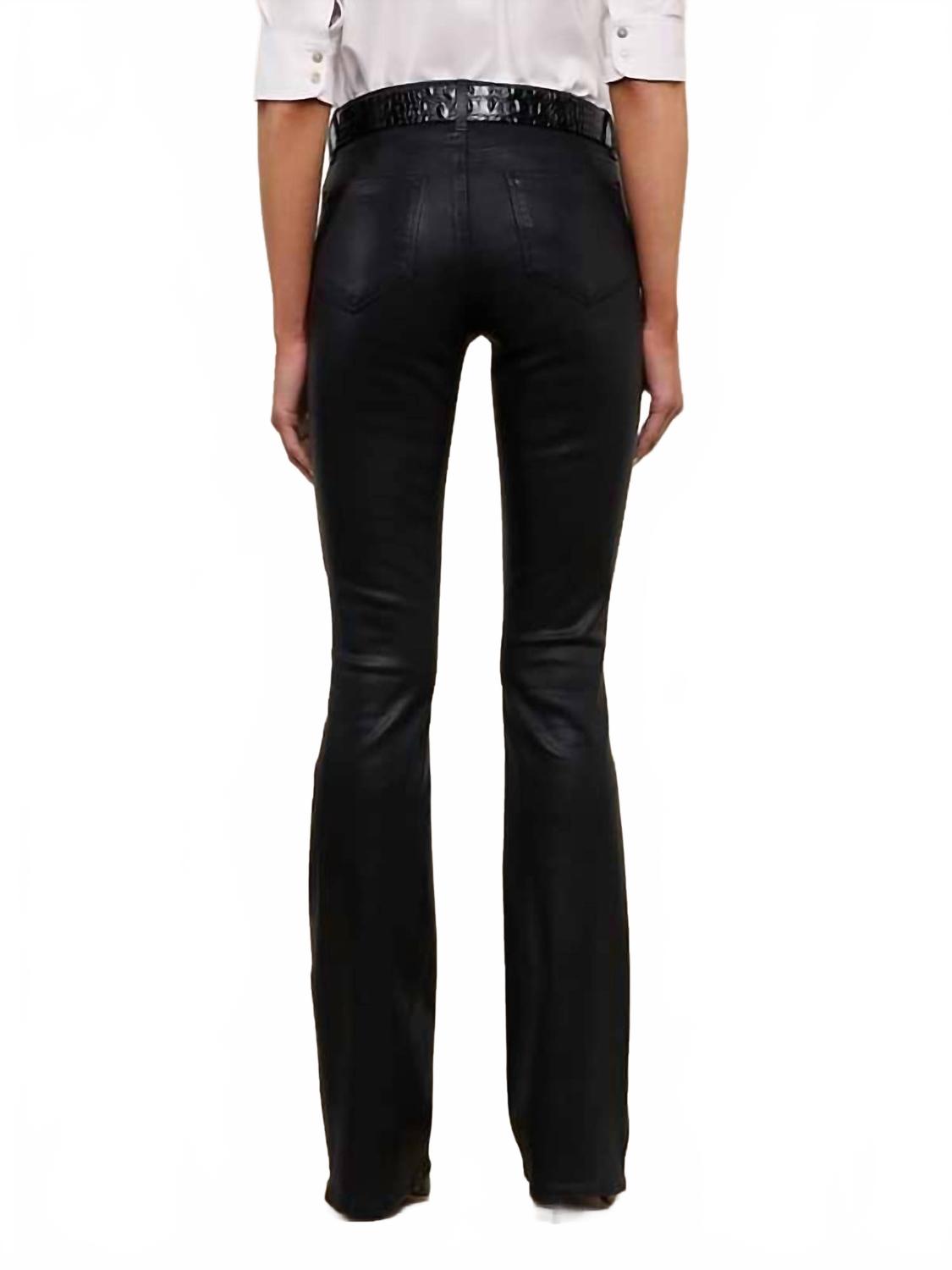 Selma Sleek Baby Bootcut Jean In Noir Coated