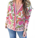 Strawberry Fields Cardigan In Pink