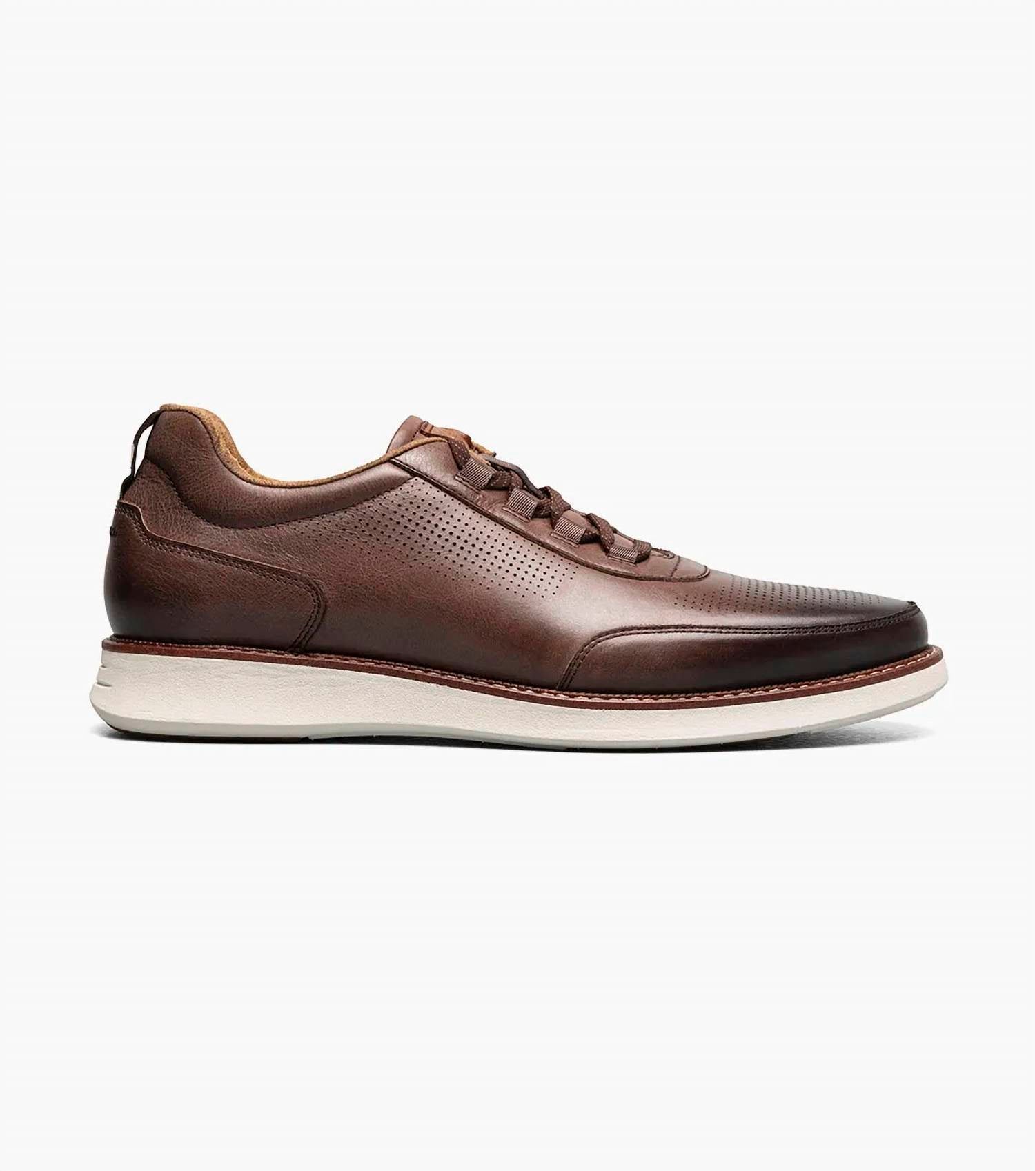 Men's Launch Elastic Lace Slip On Shoes In Brown